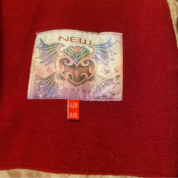 NWOT New London USA Orange Asymetrial Puffer Winter Coat Size Large - Picture 16 of 16